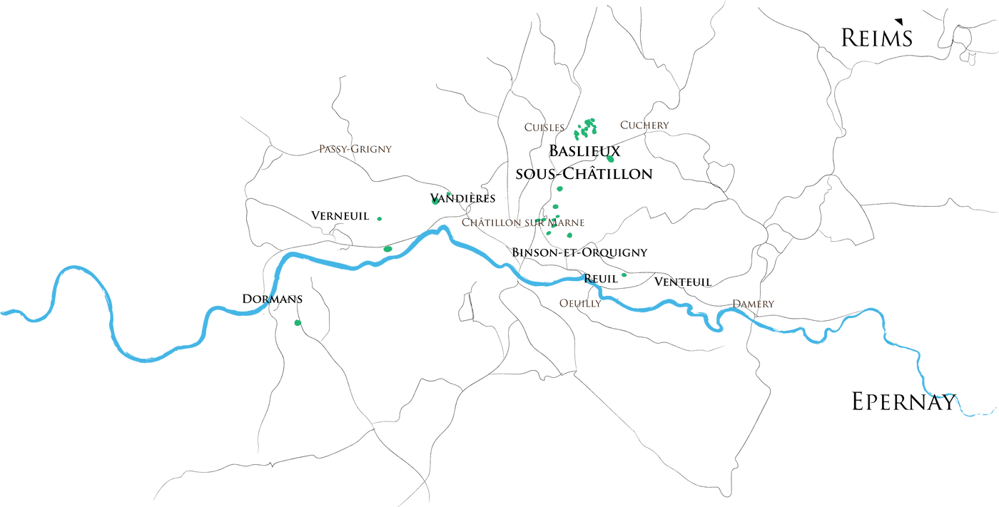 Carte des parcelles de la collection